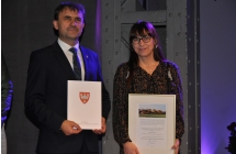 Wójt i Dyrektor Centrum Kultury i Biblioteki Publicznej w Malanowie z nagrodą Ministra