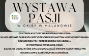 Baner na którym jest napisane -WYSTAWA PASJI 