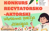 Plakat informujący o konkursie aktorskim 