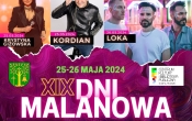 Plakat informujący dotyczący Dni Malanowa 